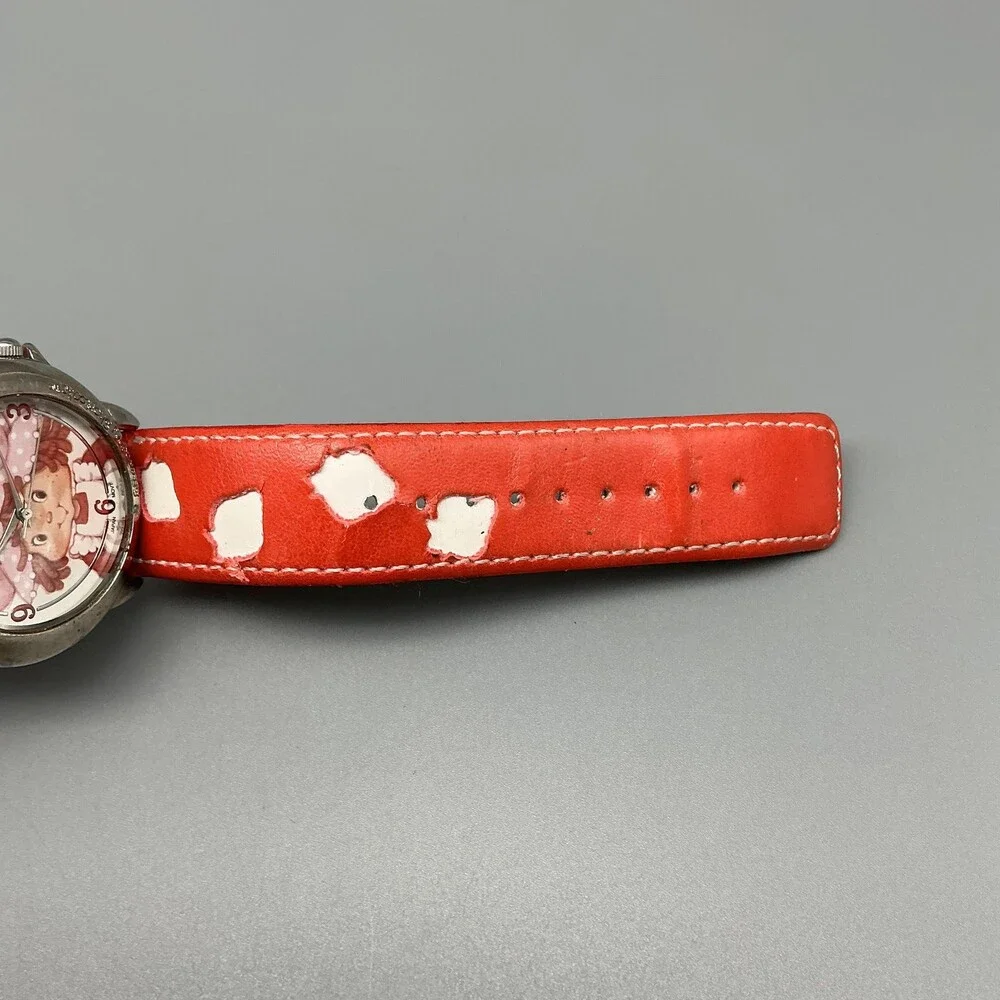 Accutime Strawberry Shortcake Girls Watch 38mm Pink Dial Leather New Battery